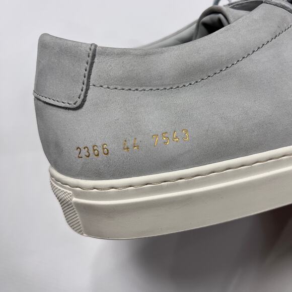 COMMON PROJECTS Achilles Low Sneakers Grey Nubuck 2366 EU 44 US 11 Shoes ITALY - Picture 2 of 13